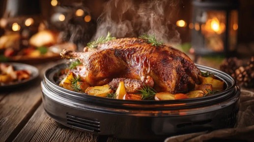 Утка с фруктами в аэрогриле: королевское угощение без лишних хлопот