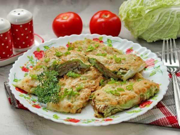 Легкое и вкусное блюдо: Пекинская капуста с фаршем на сковороде