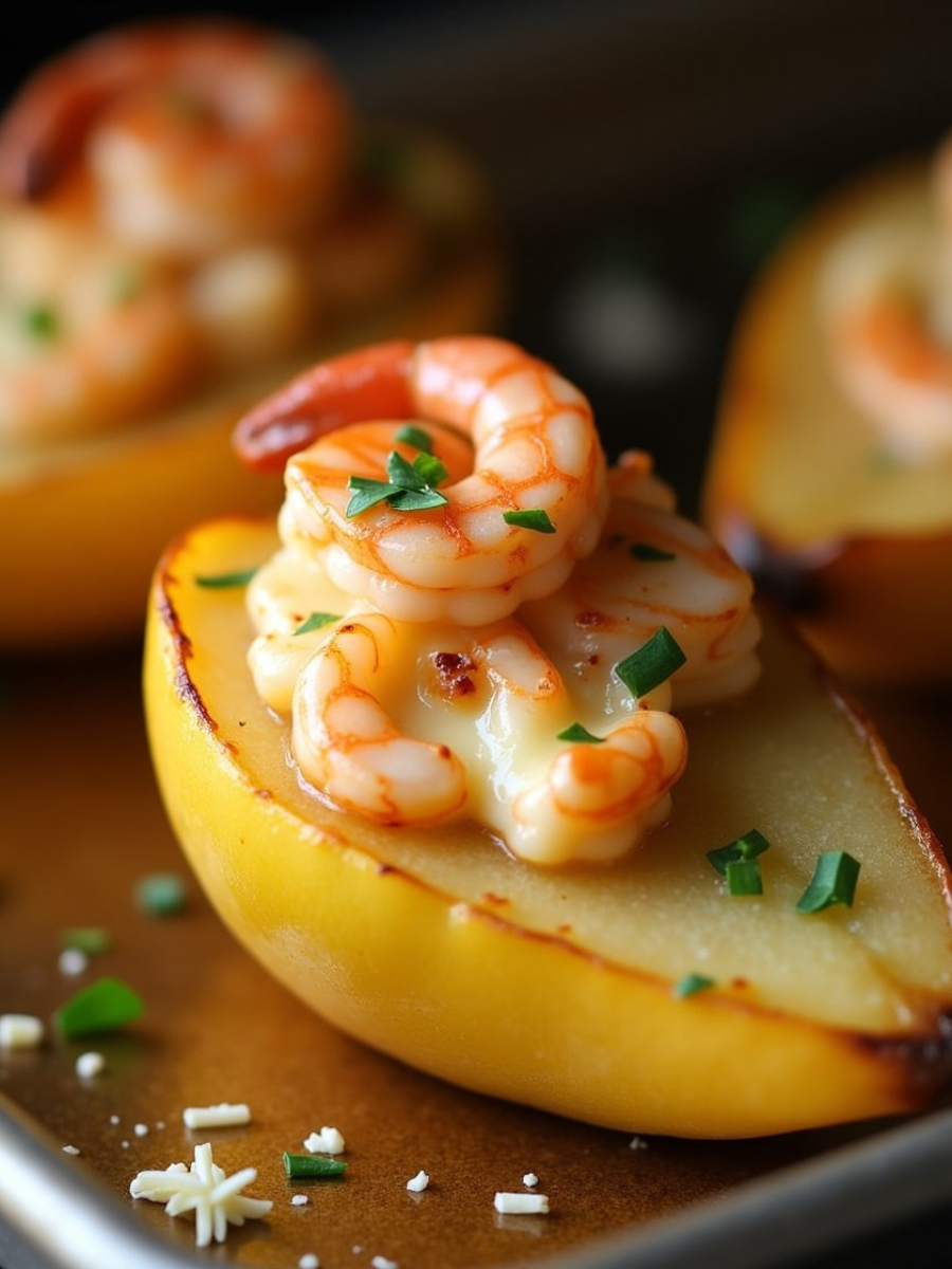 Необычная закуска: груша с сыром и креветками за 15 минут