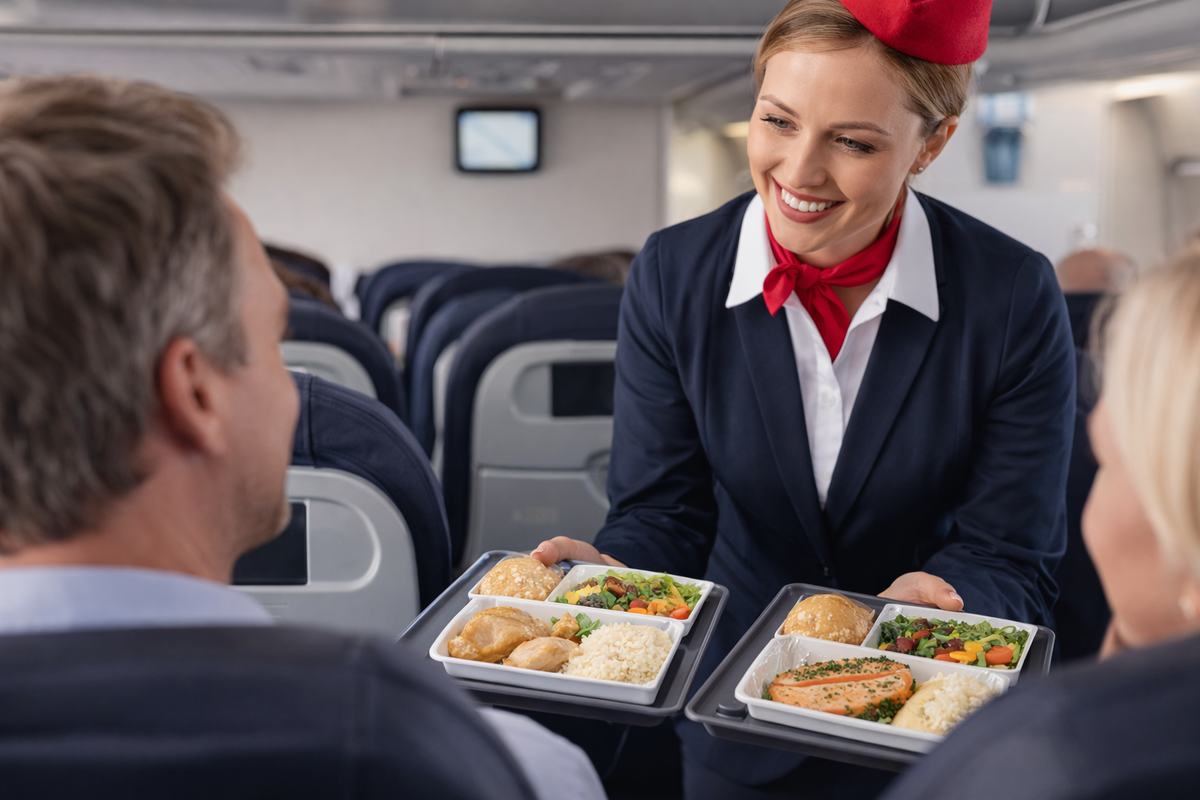 Курица или рыба: что выбрать на борту самолета?