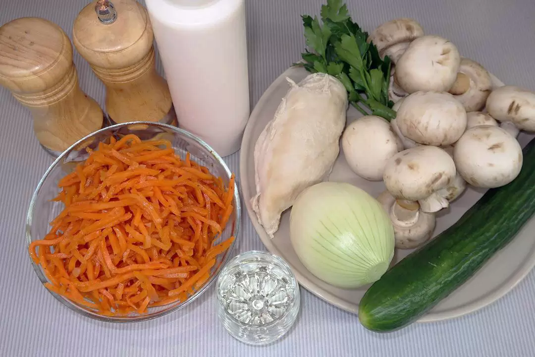 Салат восторг с корейской морковью