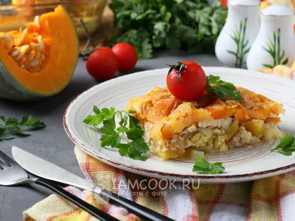 Легкий и Вкусный Ужин: Запеканка с Тыквой и Курицы для Семейного Стола