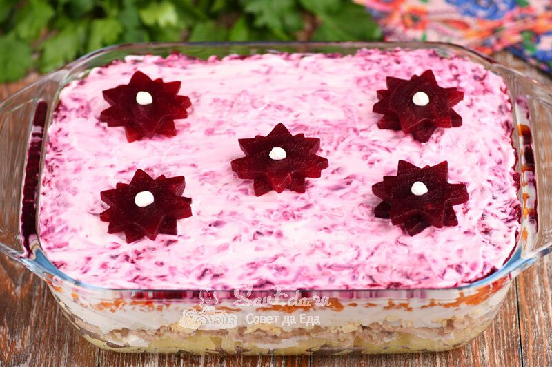 Необычные салаты под шубой: вкусно и без селедки