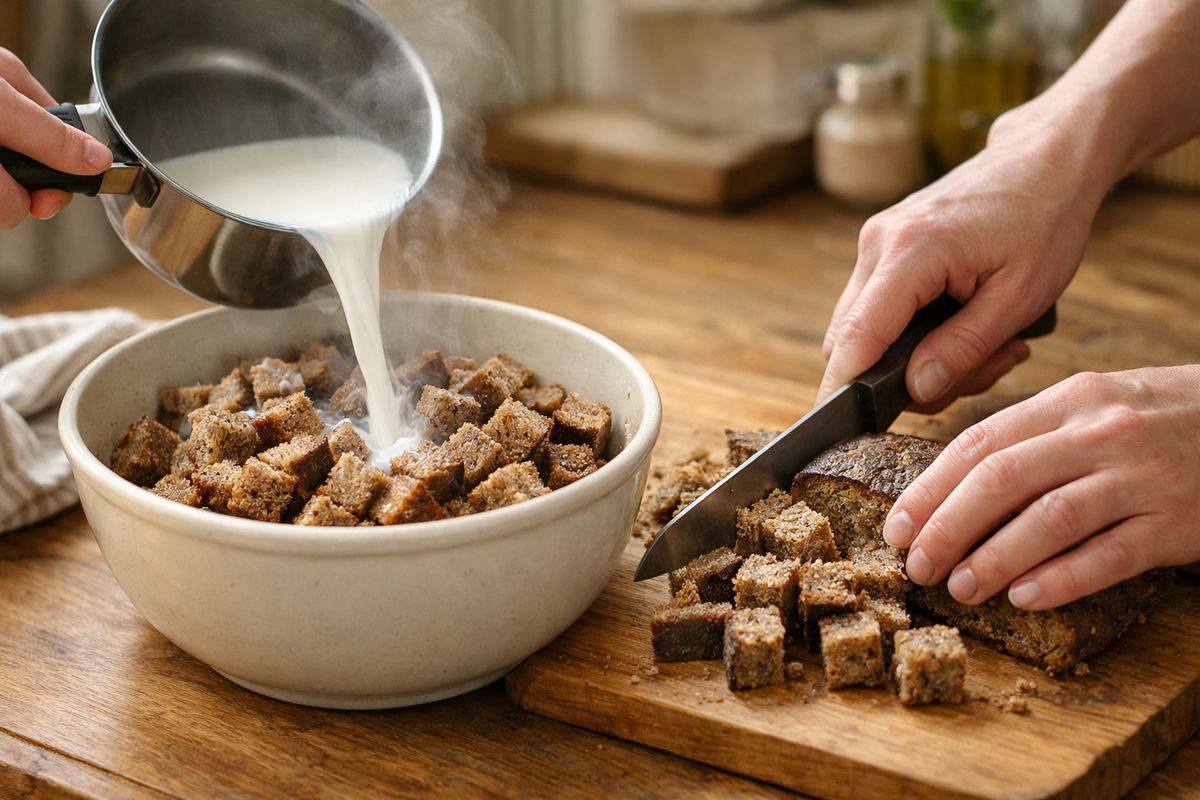 Превращение черствого хлеба в вкусную запеканку за 10 минут
